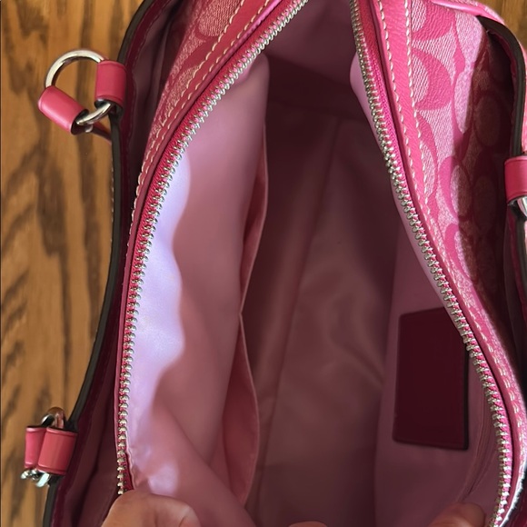 Coach Heritage Stripe Signature Satchel - Picture 8 of 9